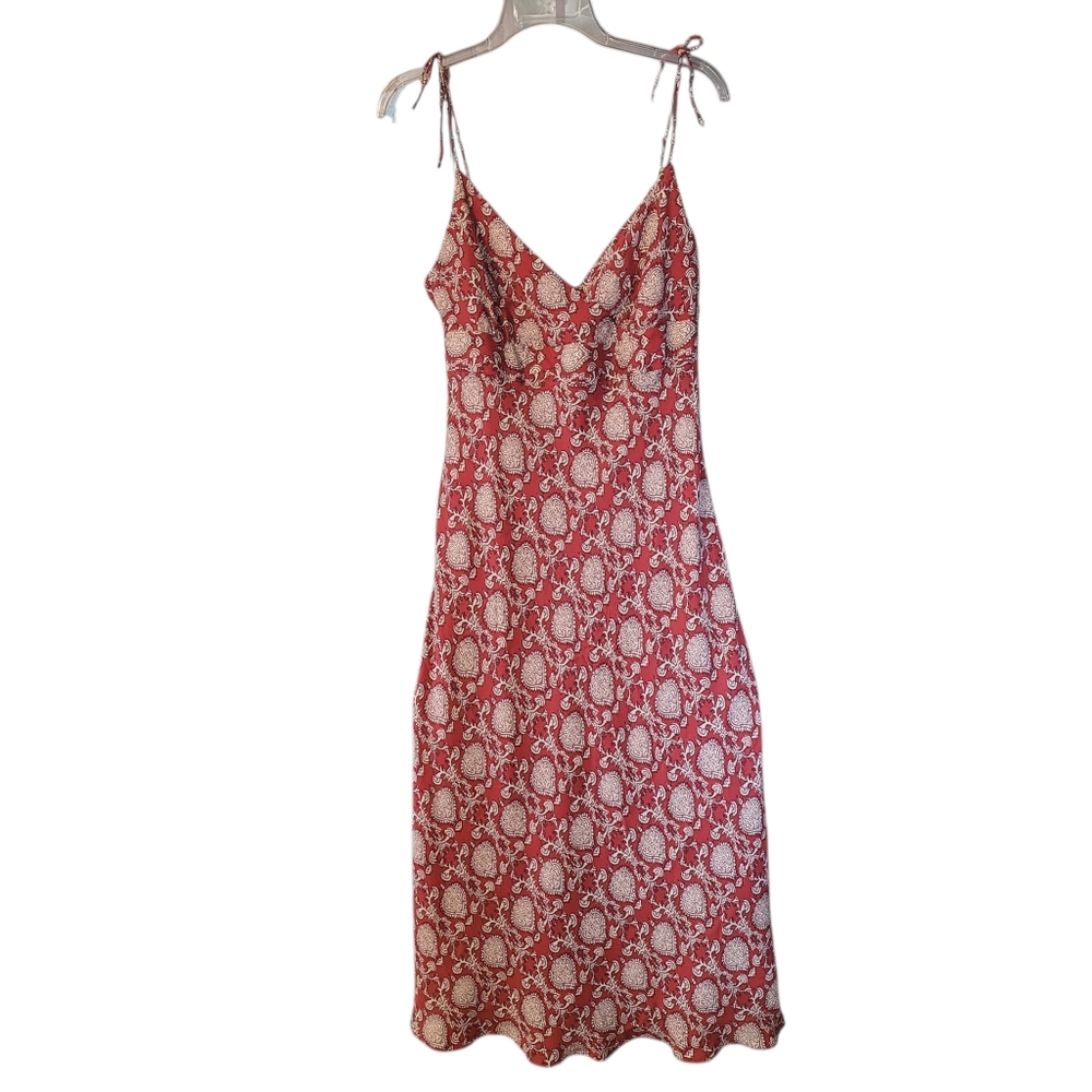 J. Crew 100% silk Y2K paisley slip dress - 12. M38 - Picture 2 of 8
